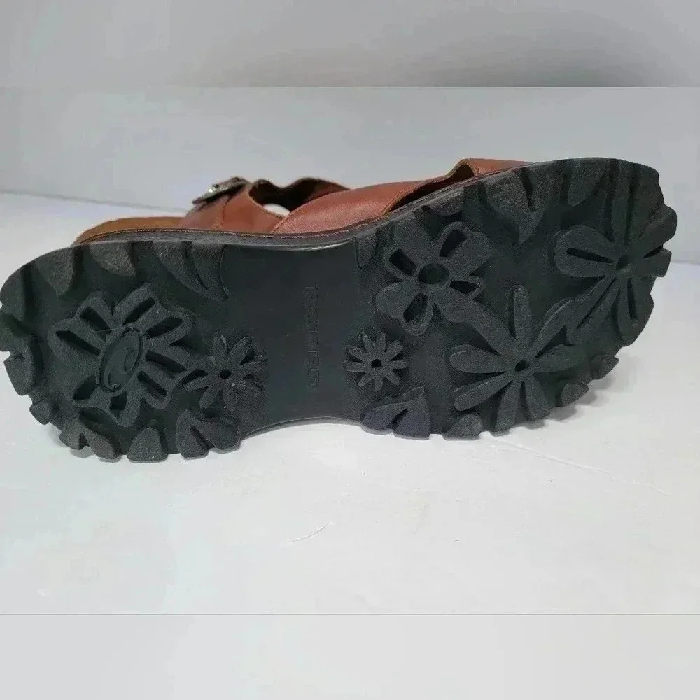 Roper Women's Chunky Heel Platform Leather Sandals Size 9 - Picture 4 of 5